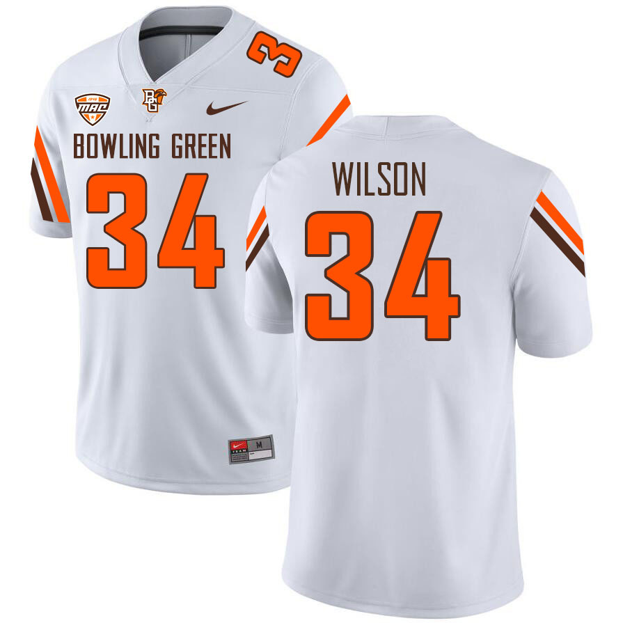 Bowling Green Falcons #34 Adrian Wilson College Football Jerseys Stitched Sale-White